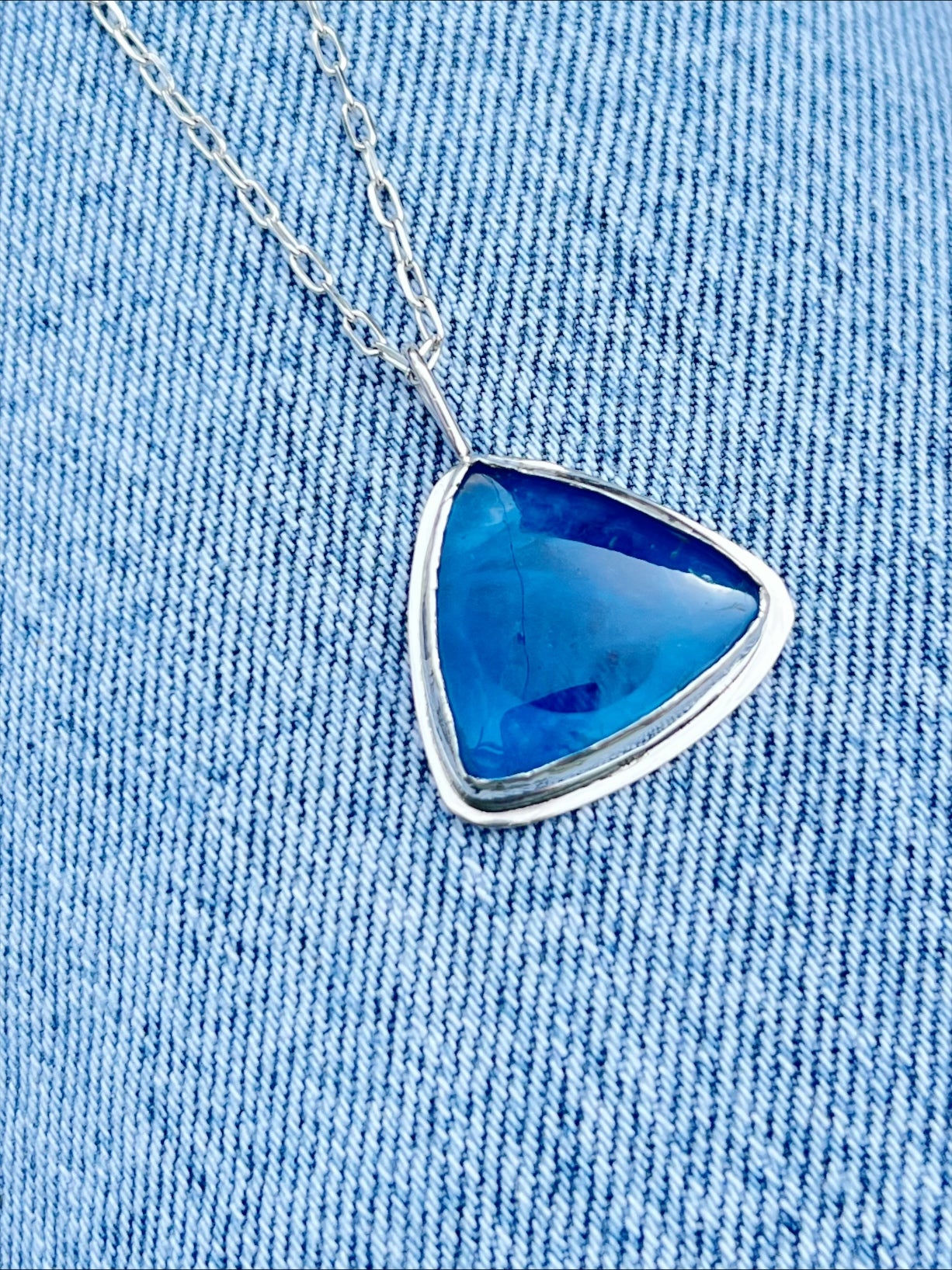 Deep Blue Sea | Surfite and Sterling Silver Pendant