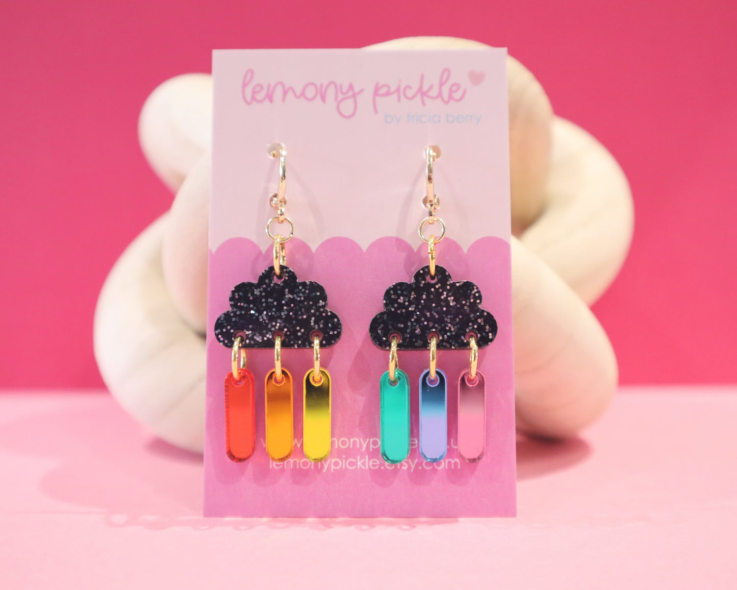 Rainbow Clouds | Acrylic Earrings