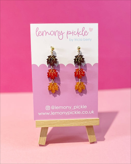 Maple Leaves | Acrylic Earrings