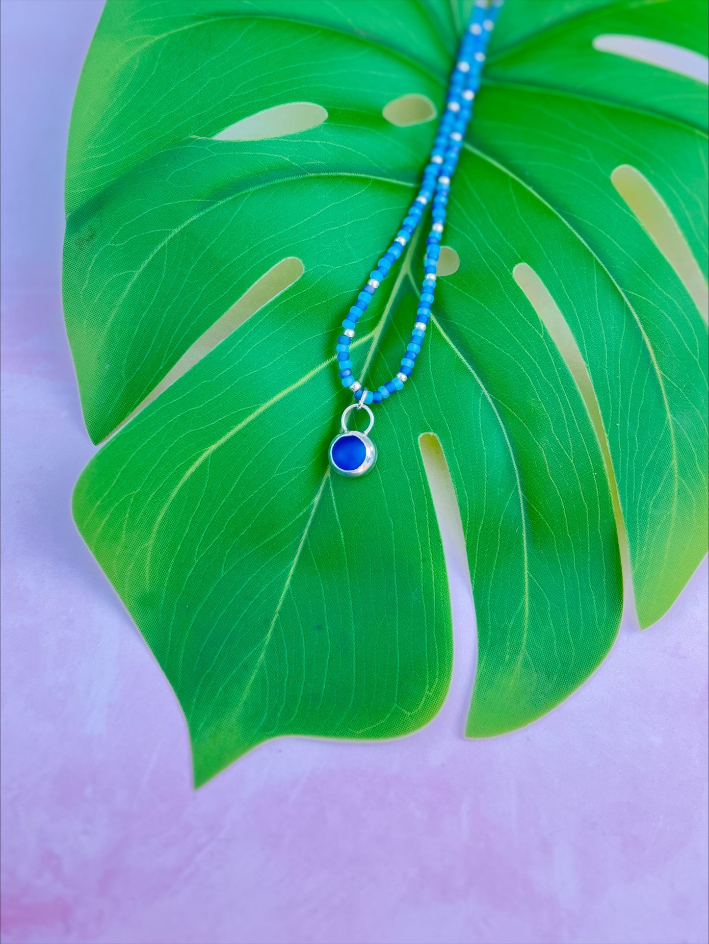 The Mermaid | Seaglass and Sterling Silver Pendant