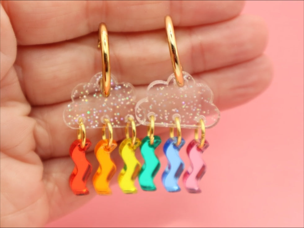 Rainbow Clouds | Acrylic Dangles
