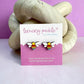 Rainbow Bee Earrings | Handpainted Wooden Studs