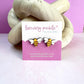 Cute Bee Earrings | Handpainted Wooden Studs