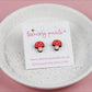 Mushroom Earrings | Handpainted Wooden Studs