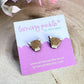 Highland Cow Earrings | Hand Painted Wooden Studs