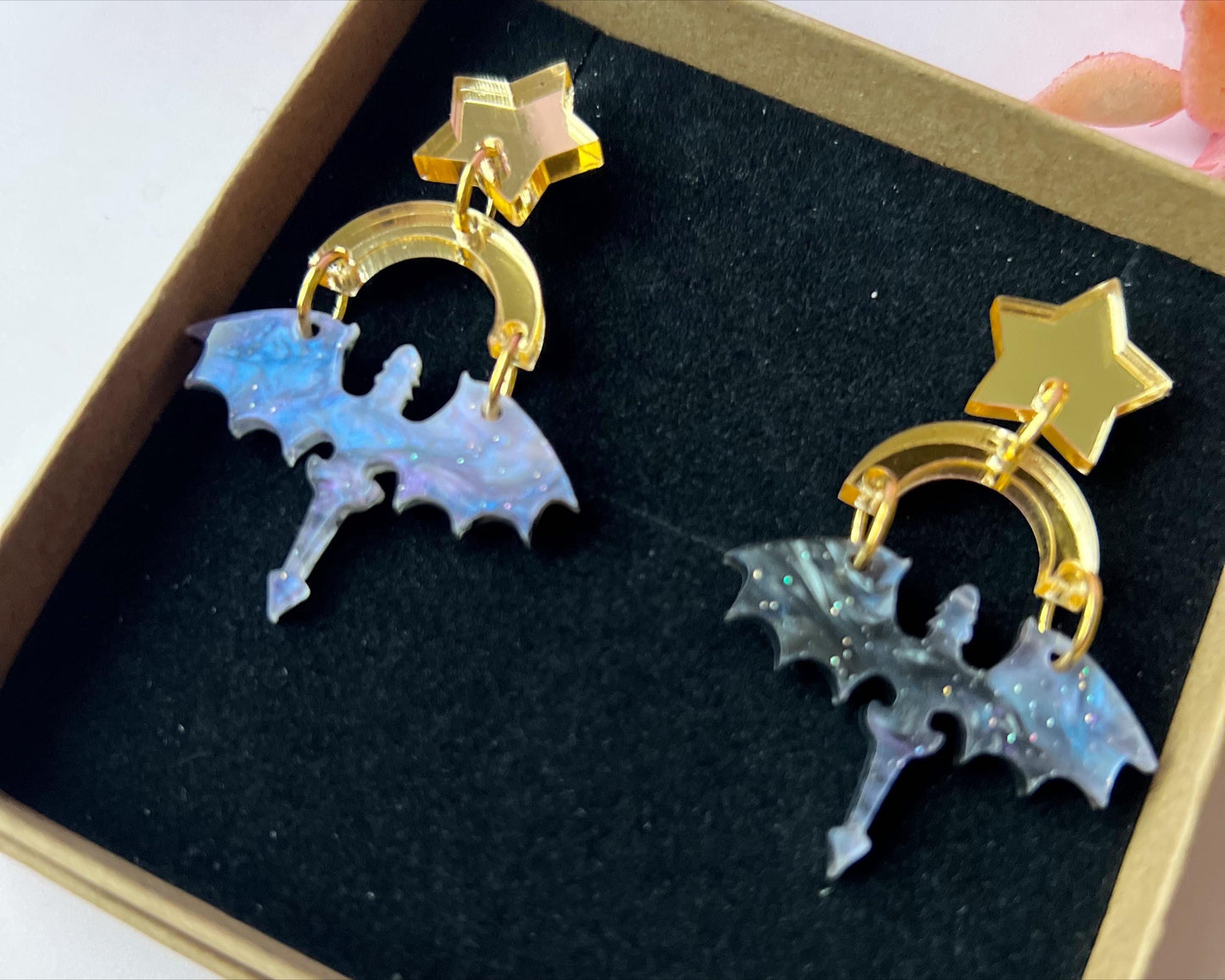 Fantasy Dragon Earrings | Acrylic Statement Earrings