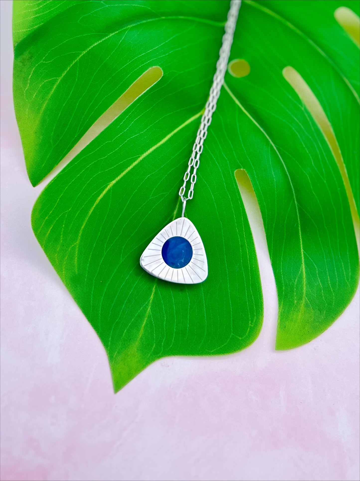 Deep Blue Sea | Surfite and Sterling Silver Pendant