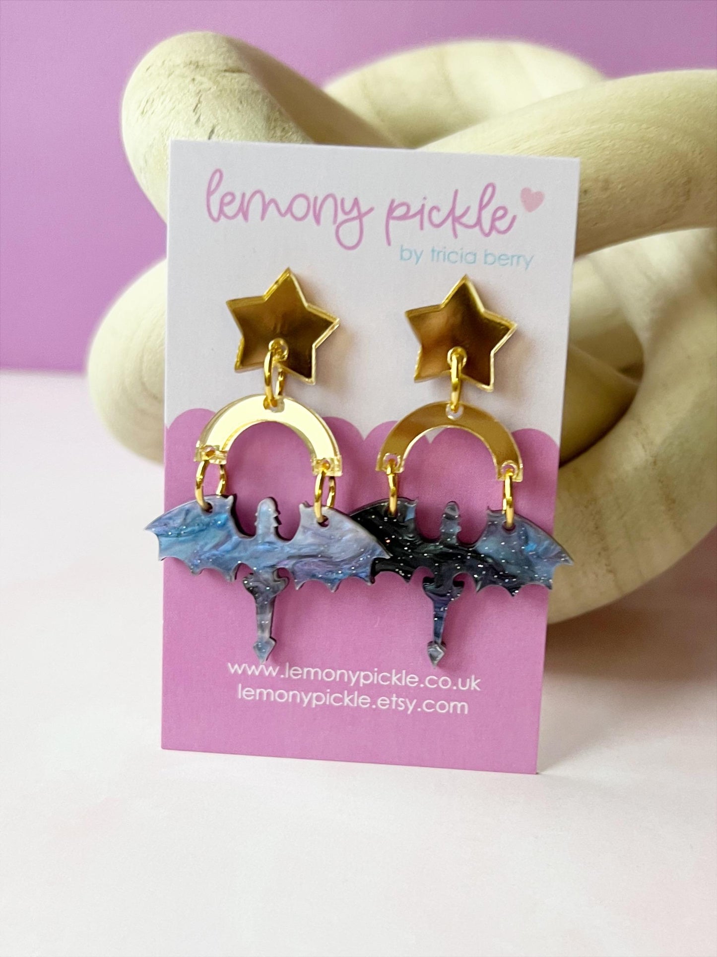 Fantasy Dragon Earrings | Acrylic Statement Earrings