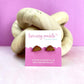 Croissant Earrings | Handpainted Wooden Studs