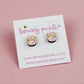Squishy Cat Earrings | Handpainted Wooden Studs