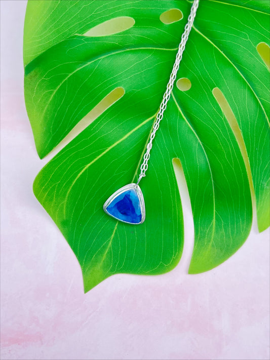 Deep Blue Sea | Surfite and Sterling Silver Pendant