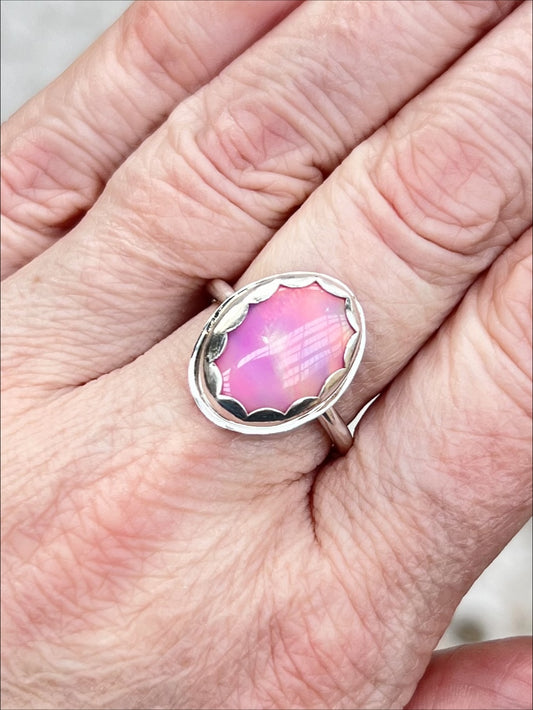 Aurora Opal | Sterling Silver Ring
