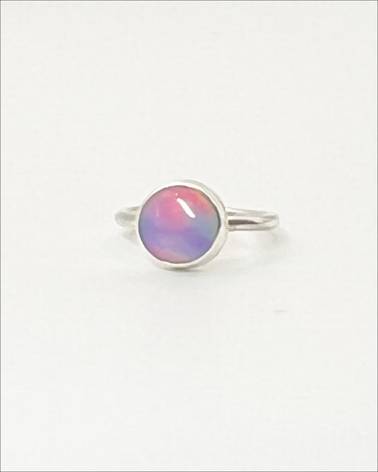 Aurora Opal Ring | Sterling Silver