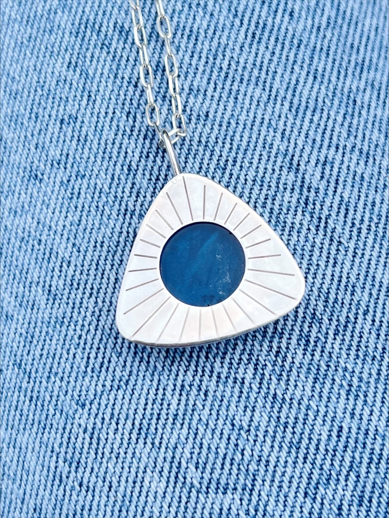 Deep Blue Sea | Surfite and Sterling Silver Pendant