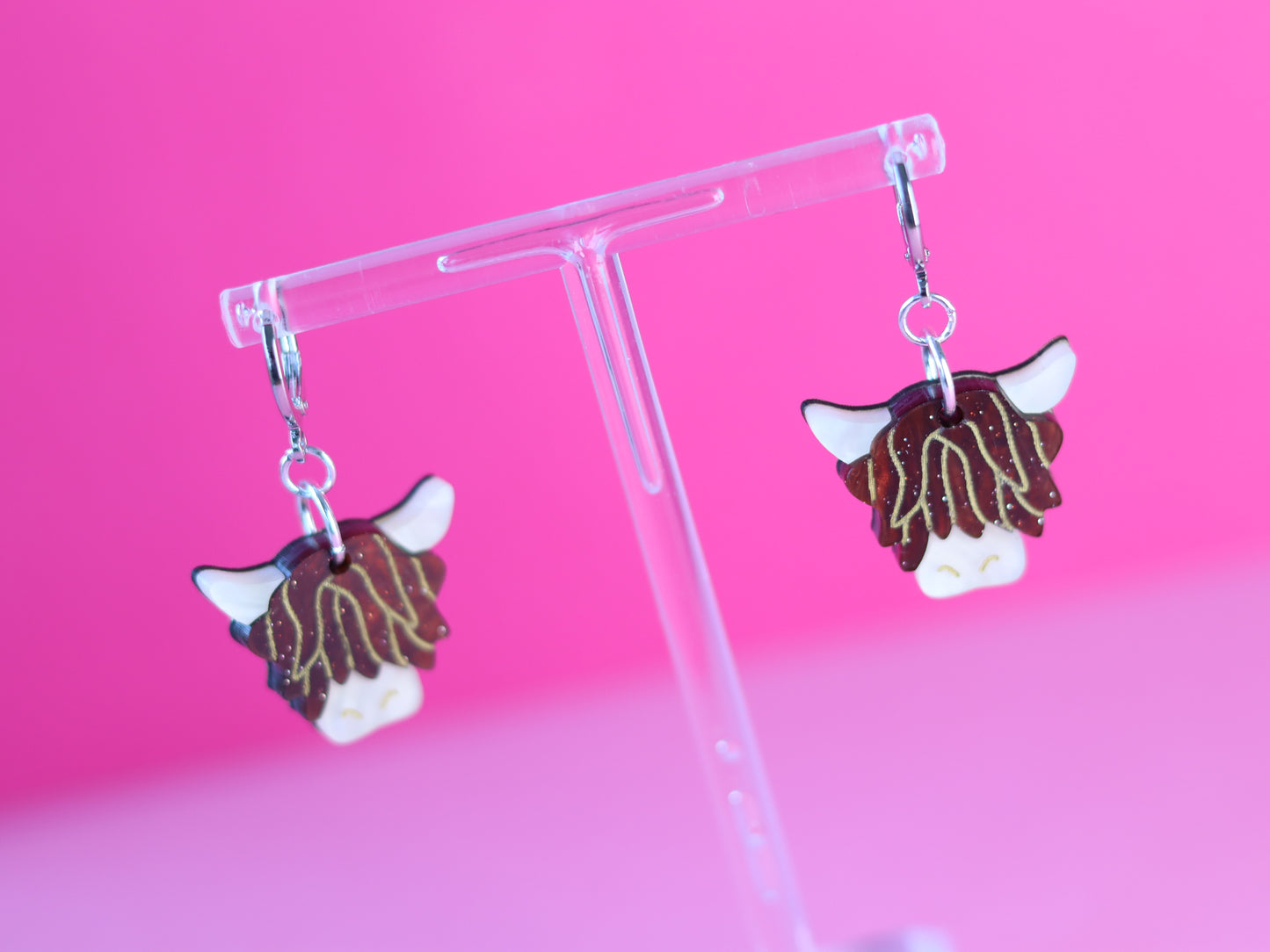 Highland Coo | Acrylic Earrings