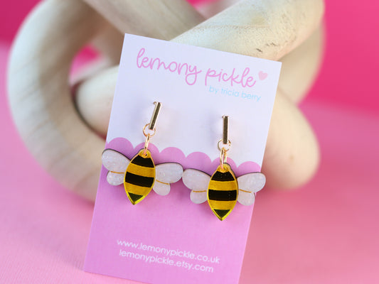 Bees | Acrylic Earrings
