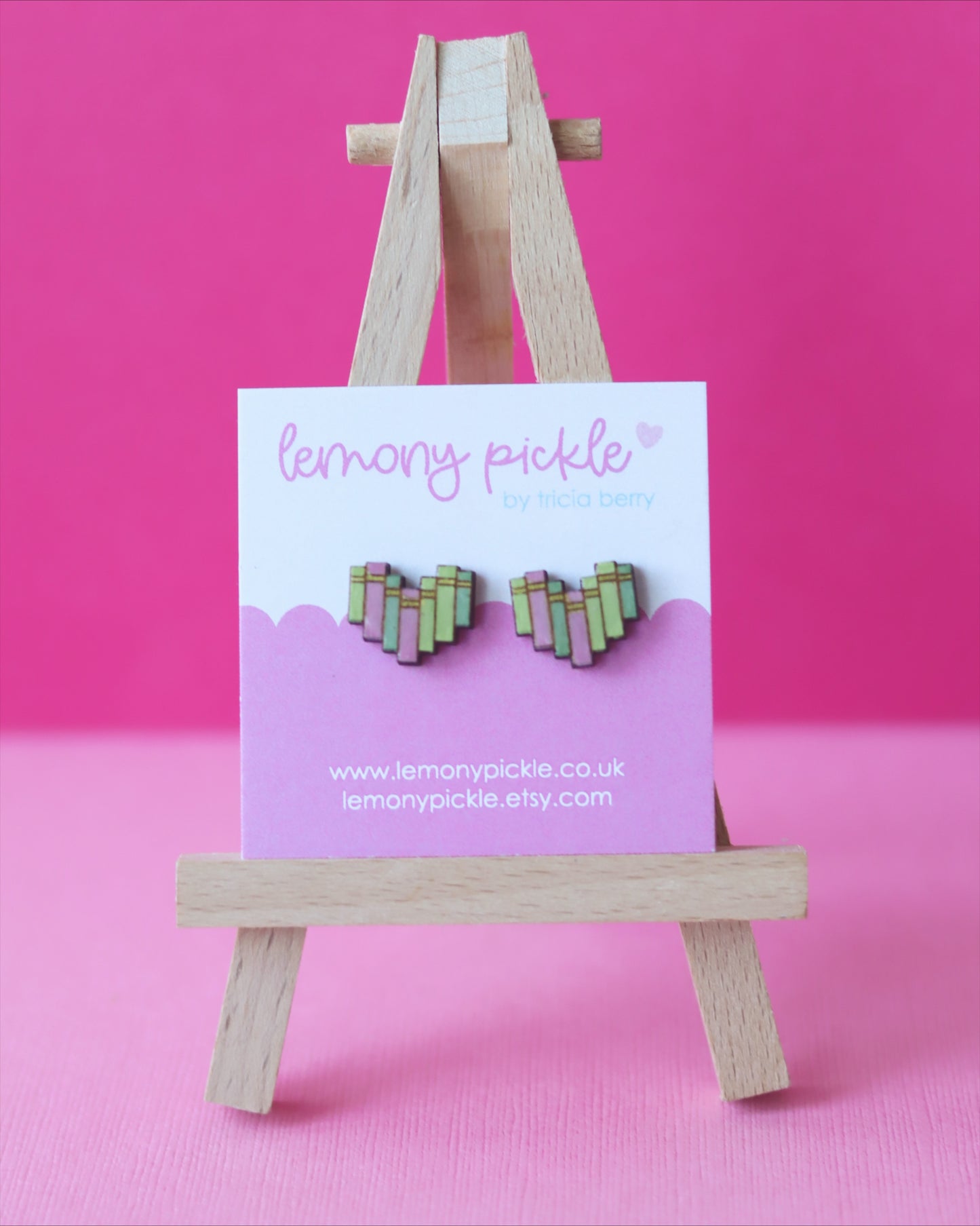 Book Lover Earrings | Hand Painted Wooden Studs