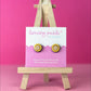 Happy Sunflower Earrings | Hand Painted Wooden Studs