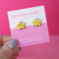 Power Up Stars Earrings | Hand Painted Wooden Studs