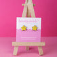 Power Up Stars Earrings | Hand Painted Wooden Studs