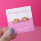 Rainbow Earrings | Hand Painted Wooden Studs