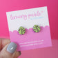 Monstera Earrings | Hand Painted Wooden Studs