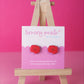 Poppy Earrings | Hand Painted Wooden Studs