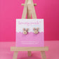 Cute Bunny Earrings | Handpainted Wooden Studs