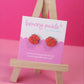 Hibiscus Flower Earrings | Handpainted Wooden Studs