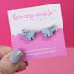Hippo Earrings | Handpainted Wooden Studs