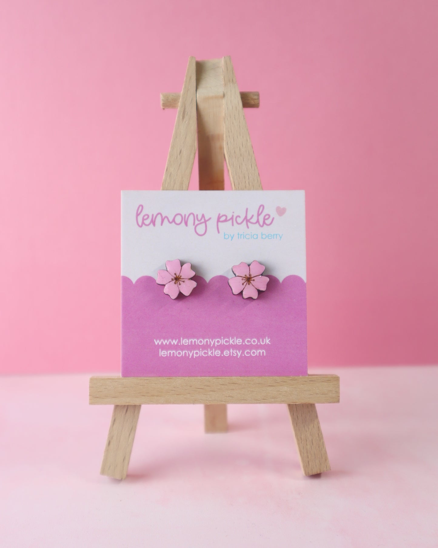 Blossom Earrings | Handpainted Wooden Studs