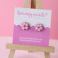 Blossom Earrings | Handpainted Wooden Studs