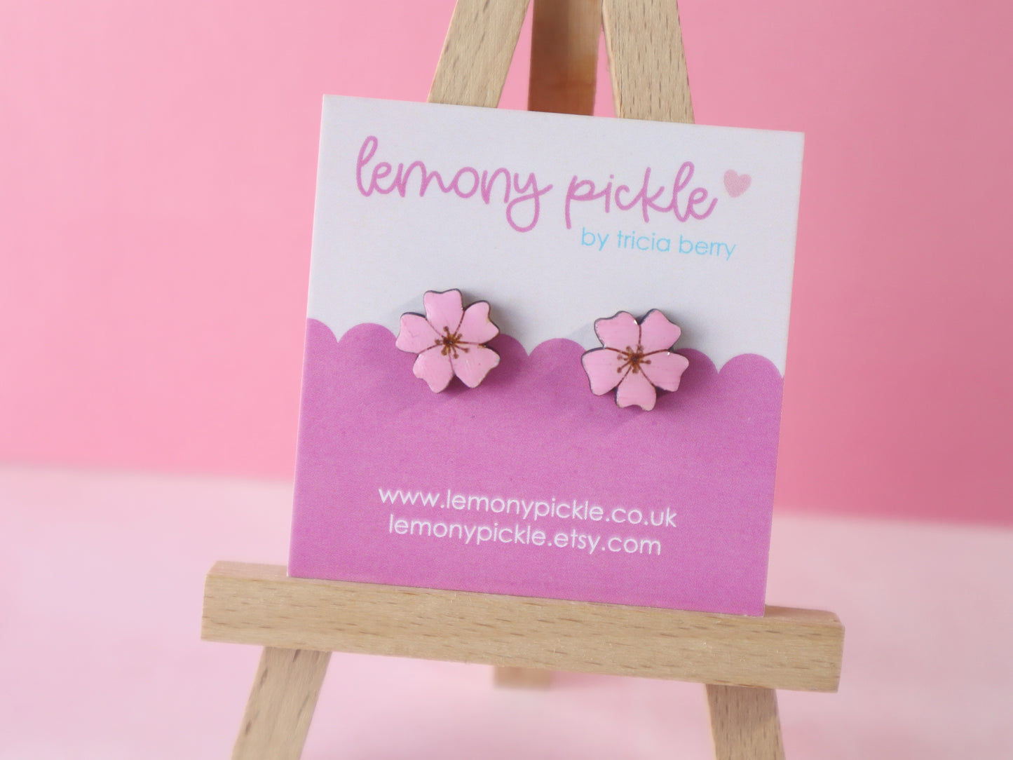 Blossom Earrings | Handpainted Wooden Studs