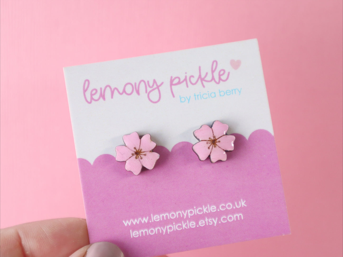 Blossom Earrings | Handpainted Wooden Studs