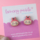 Little Monster Earrings | Handpainted Wooden Studs