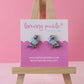 Pigeon Earrings | Handpainted Wooden Studs