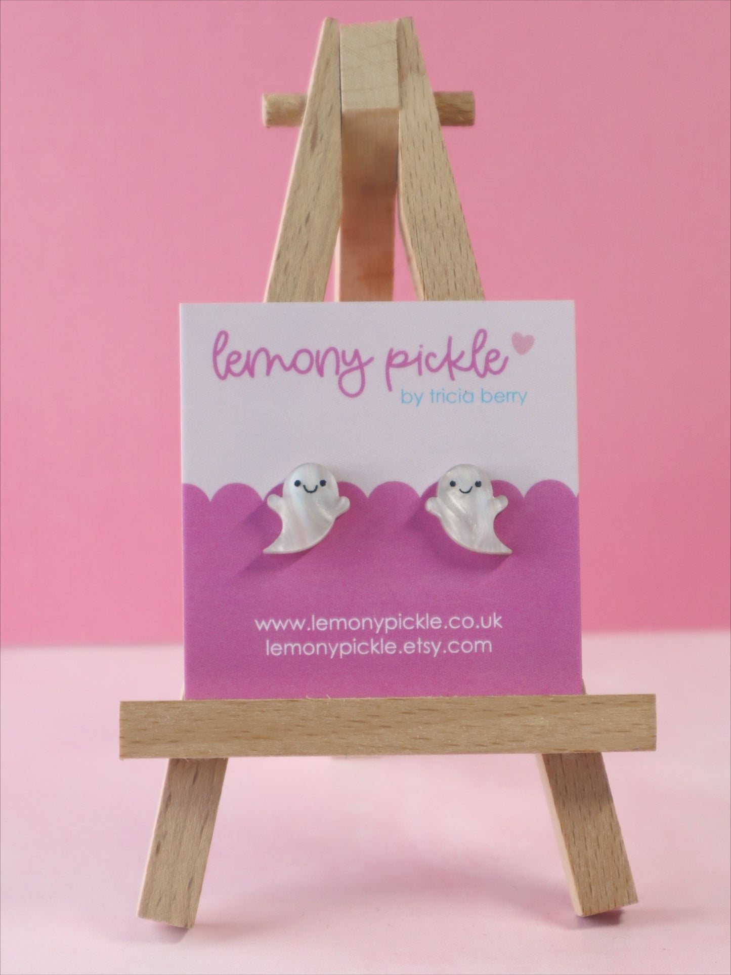 Cute Ghostie Earrings | Handpainted Acrylic Studs
