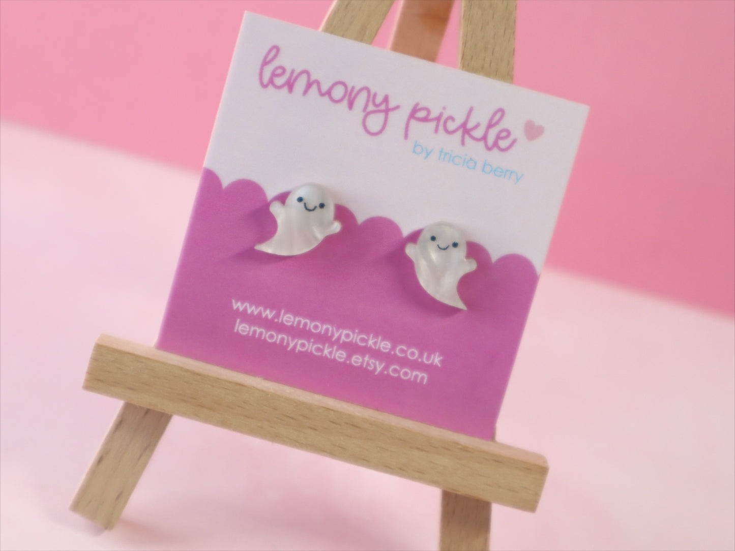 Cute Ghostie Earrings | Handpainted Acrylic Studs