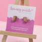 Capybara Earrings | Handpainted Wooden Studs