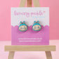 Little Monster Earrings | Handpainted Wooden Studs