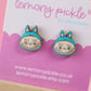 Little Monster Earrings | Handpainted Wooden Studs