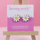 Daisy Earrings | Handpainted Wooden Studs