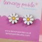 Daisy Earrings | Handpainted Wooden Studs