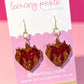 Showgirl Inspired | Flaming Heart Dangles