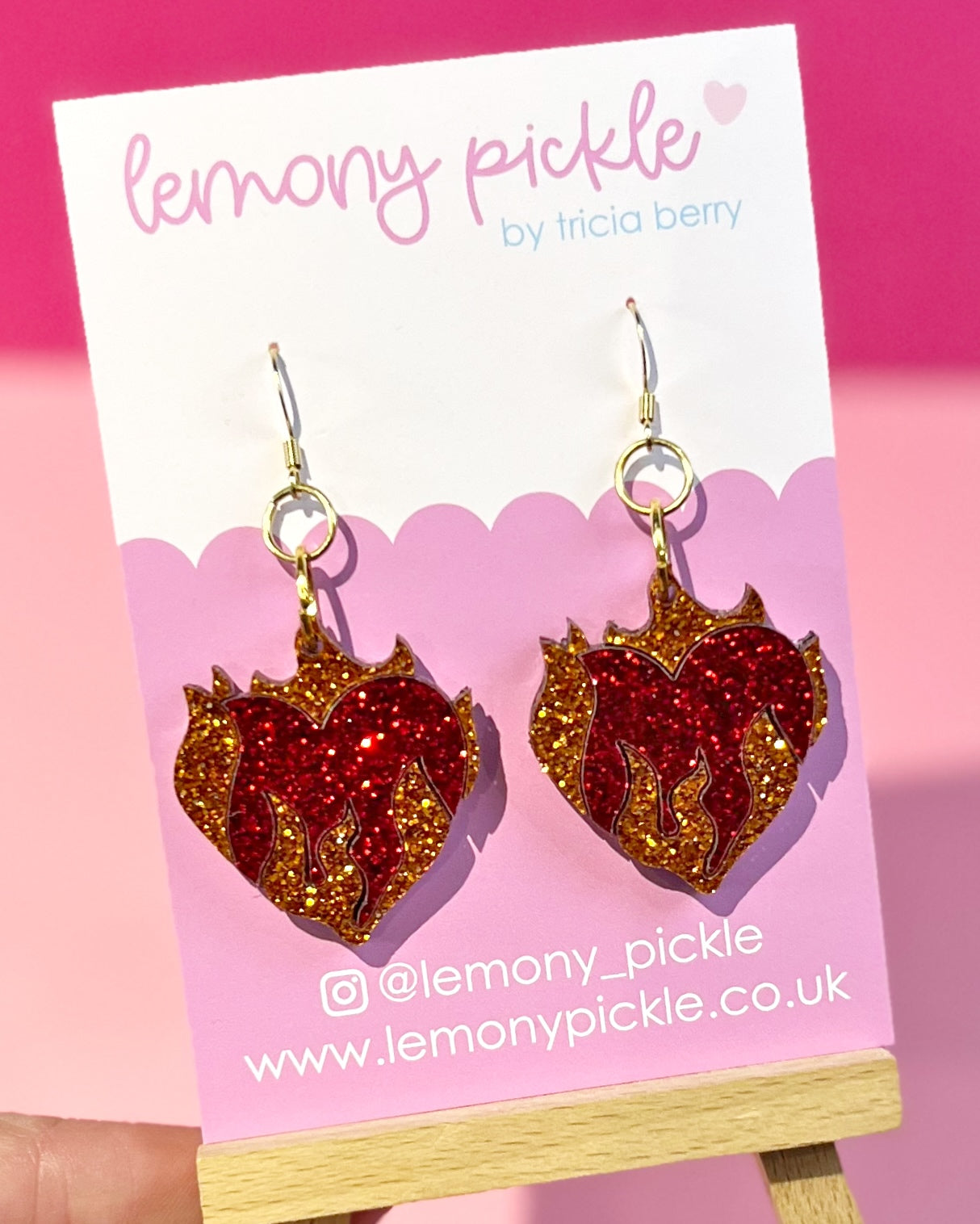 Showgirl Inspired | Flaming Heart Dangles