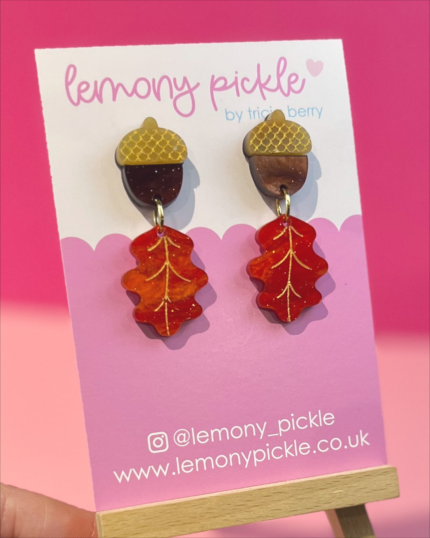 Acorns and Leaves | Acrylic Earrings