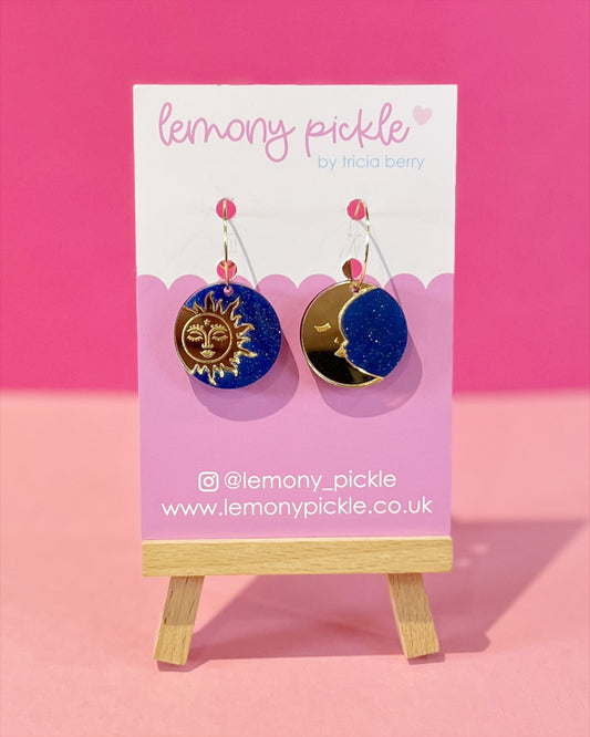 Sun and Moon | Acrylic Earrings