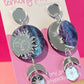 Statement Sun and Moon | Acrylic Earrings