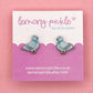 Pigeon Earrings | Handpainted Wooden Studs