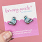 Pigeon Earrings | Handpainted Wooden Studs